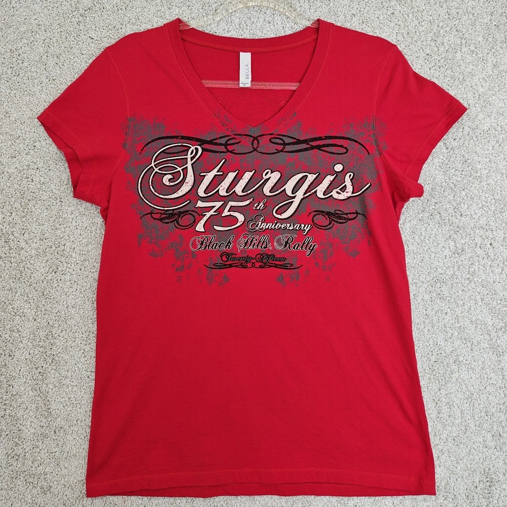2015 Hellanback‎ 75th Sturgis Motorcycle Rally Double Sided Womens XL T-Shirt